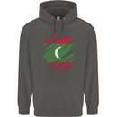 Torn Maldives Flag Maldivian Day Football Childrens Kids Hoodie Storm Grey