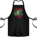 Torn Maldives Flag Maldivian Day Football Cotton Apron 100% Organic Black