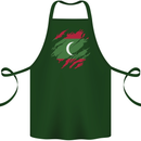 Torn Maldives Flag Maldivian Day Football Cotton Apron 100% Organic Forest Green