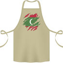 Torn Maldives Flag Maldivian Day Football Cotton Apron 100% Organic Khaki