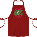 Torn Maldives Flag Maldivian Day Football Cotton Apron 100% Organic Maroon