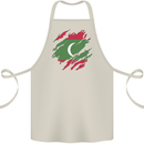 Torn Maldives Flag Maldivian Day Football Cotton Apron 100% Organic Natural