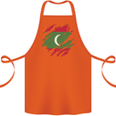 Torn Maldives Flag Maldivian Day Football Cotton Apron 100% Organic Orange