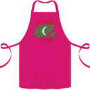 Torn Maldives Flag Maldivian Day Football Cotton Apron 100% Organic Pink