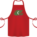 Torn Maldives Flag Maldivian Day Football Cotton Apron 100% Organic Red