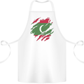 Torn Maldives Flag Maldivian Day Football Cotton Apron 100% Organic White