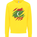 Torn Maldives Flag Maldivian Day Football Kids Sweatshirt Jumper Yellow