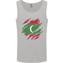 Torn Maldives Flag Maldivian Day Football Mens Vest Tank Top Sports Grey
