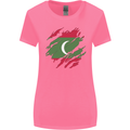 Torn Maldives Flag Maldivian Day Football Womens Wider Cut T-Shirt Azalea