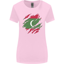 Torn Maldives Flag Maldivian Day Football Womens Wider Cut T-Shirt Light Pink