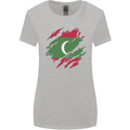 Torn Maldives Flag Maldivian Day Football Womens Wider Cut T-Shirt Sports Grey