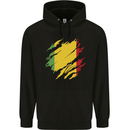 Torn Mali Flag Malian Day Football Childrens Kids Hoodie Black