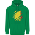 Torn Mali Flag Malian Day Football Childrens Kids Hoodie Irish Green