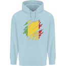 Torn Mali Flag Malian Day Football Childrens Kids Hoodie Light Blue