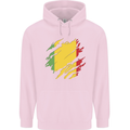 Torn Mali Flag Malian Day Football Childrens Kids Hoodie Light Pink