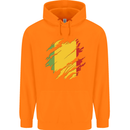 Torn Mali Flag Malian Day Football Childrens Kids Hoodie Orange