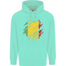 Torn Mali Flag Malian Day Football Childrens Kids Hoodie Peppermint