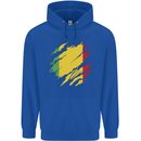 Torn Mali Flag Malian Day Football Childrens Kids Hoodie Royal Blue