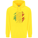 Torn Mali Flag Malian Day Football Childrens Kids Hoodie Yellow
