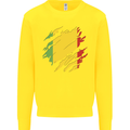 Torn Mali Flag Malian Day Football Kids Sweatshirt Jumper Yellow
