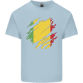 Torn Mali Flag Malian Day Football Kids T-Shirt Childrens Light Blue