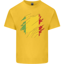 Torn Mali Flag Malian Day Football Kids T-Shirt Childrens Yellow