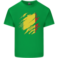 Torn Mali Flag Malian Day Football Mens Cotton T-Shirt Tee Top Irish Green