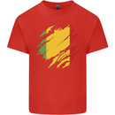 Torn Mali Flag Malian Day Football Mens Cotton T-Shirt Tee Top Red