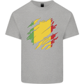 Torn Mali Flag Malian Day Football Mens Cotton T-Shirt Tee Top Sports Grey
