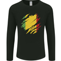 Torn Mali Flag Malian Day Football Mens Long Sleeve T-Shirt Black