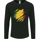 Torn Mali Flag Malian Day Football Mens Long Sleeve T-Shirt Black