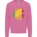 Torn Mali Flag Malian Day Football Mens Sweatshirt Jumper Azalea