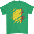 Torn Mali Flag Malian Day Football Mens T-Shirt 100% Cotton Irish Green