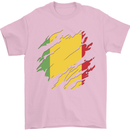 Torn Mali Flag Malian Day Football Mens T-Shirt 100% Cotton Light Pink