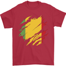Torn Mali Flag Malian Day Football Mens T-Shirt 100% Cotton Red