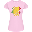 Torn Mali Flag Malian Day Football Womens Petite Cut T-Shirt Light Pink