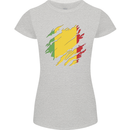 Torn Mali Flag Malian Day Football Womens Petite Cut T-Shirt Sports Grey
