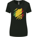 Torn Mali Flag Malian Day Football Womens Wider Cut T-Shirt Black