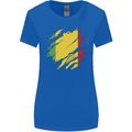 Torn Mali Flag Malian Day Football Womens Wider Cut T-Shirt Royal Blue