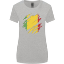 Torn Mali Flag Malian Day Football Womens Wider Cut T-Shirt Sports Grey