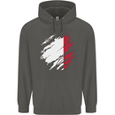 Torn Malta Flag Maltese Day Football Childrens Kids Hoodie Storm Grey
