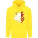 Torn Malta Flag Maltese Day Football Childrens Kids Hoodie Yellow