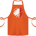 Torn Malta Flag Maltese Day Football Cotton Apron 100% Organic Orange