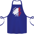 Torn Malta Flag Maltese Day Football Cotton Apron 100% Organic Royal Blue