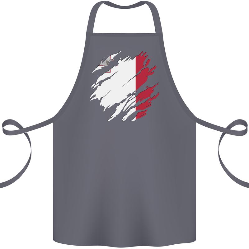 Torn Malta Flag Maltese Day Football Cotton Apron 100% Organic Steel