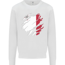 Torn Malta Flag Maltese Day Football Kids Sweatshirt Jumper White
