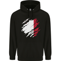 Torn Malta Flag Maltese Day Football Mens 80% Cotton Hoodie Black