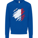 Torn Malta Flag Maltese Day Football Mens Sweatshirt Jumper Royal Blue