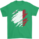 Torn Malta Flag Maltese Day Football Mens T-Shirt 100% Cotton Irish Green