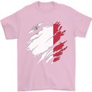 Torn Malta Flag Maltese Day Football Mens T-Shirt 100% Cotton Light Pink